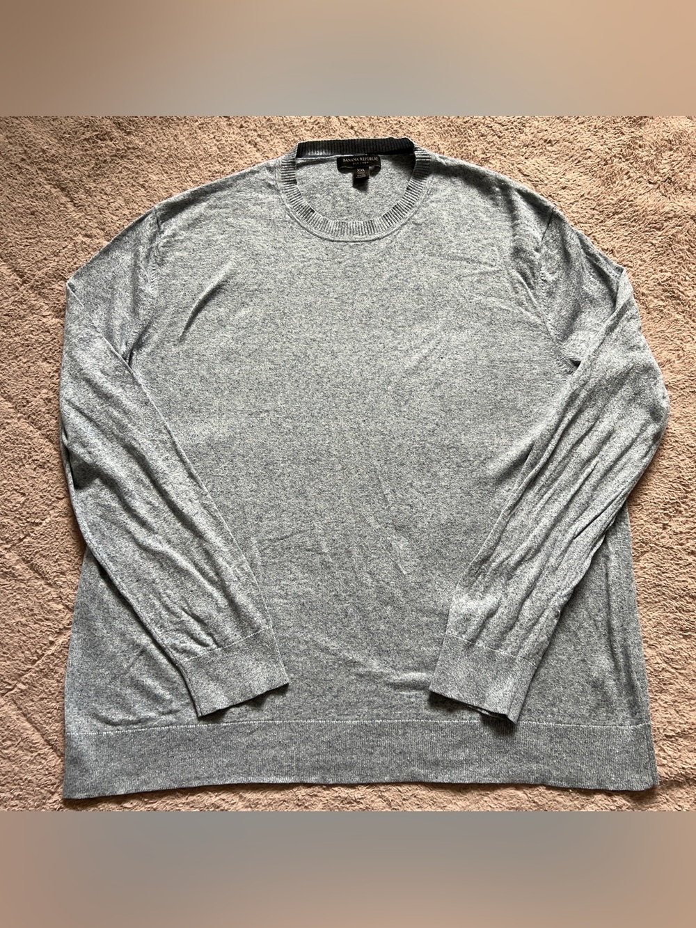 Banana Republic Silk Linen Crewneck Sweater Preppy Old Money Quiet Luxury Sz XXL